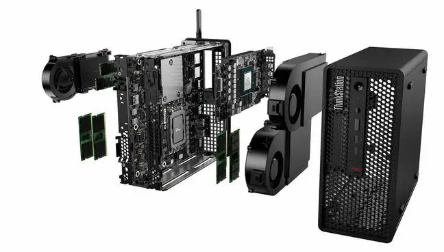 exploded view of lenovo workstation
